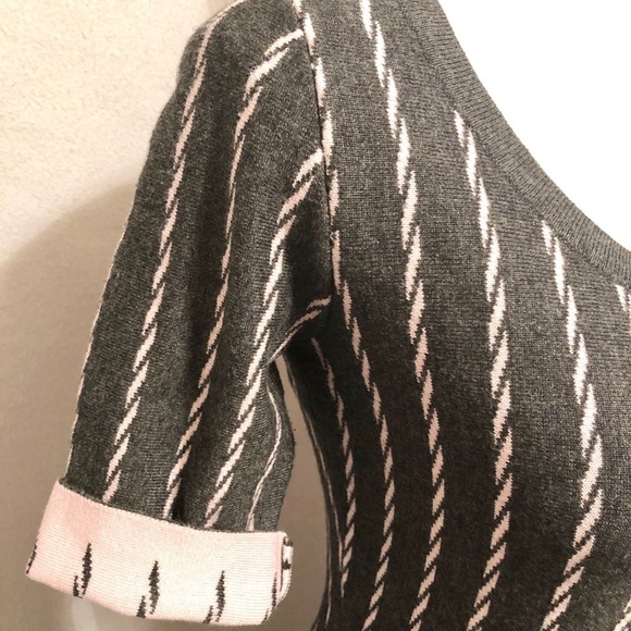 Gabby Skye Gray & Pink Striped Sweater Dress - Picture 7 of 13